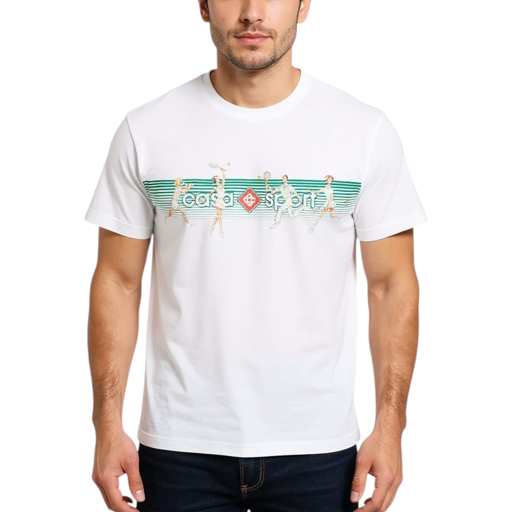 CASABLANCA Playful Stripes Mens T Shirts