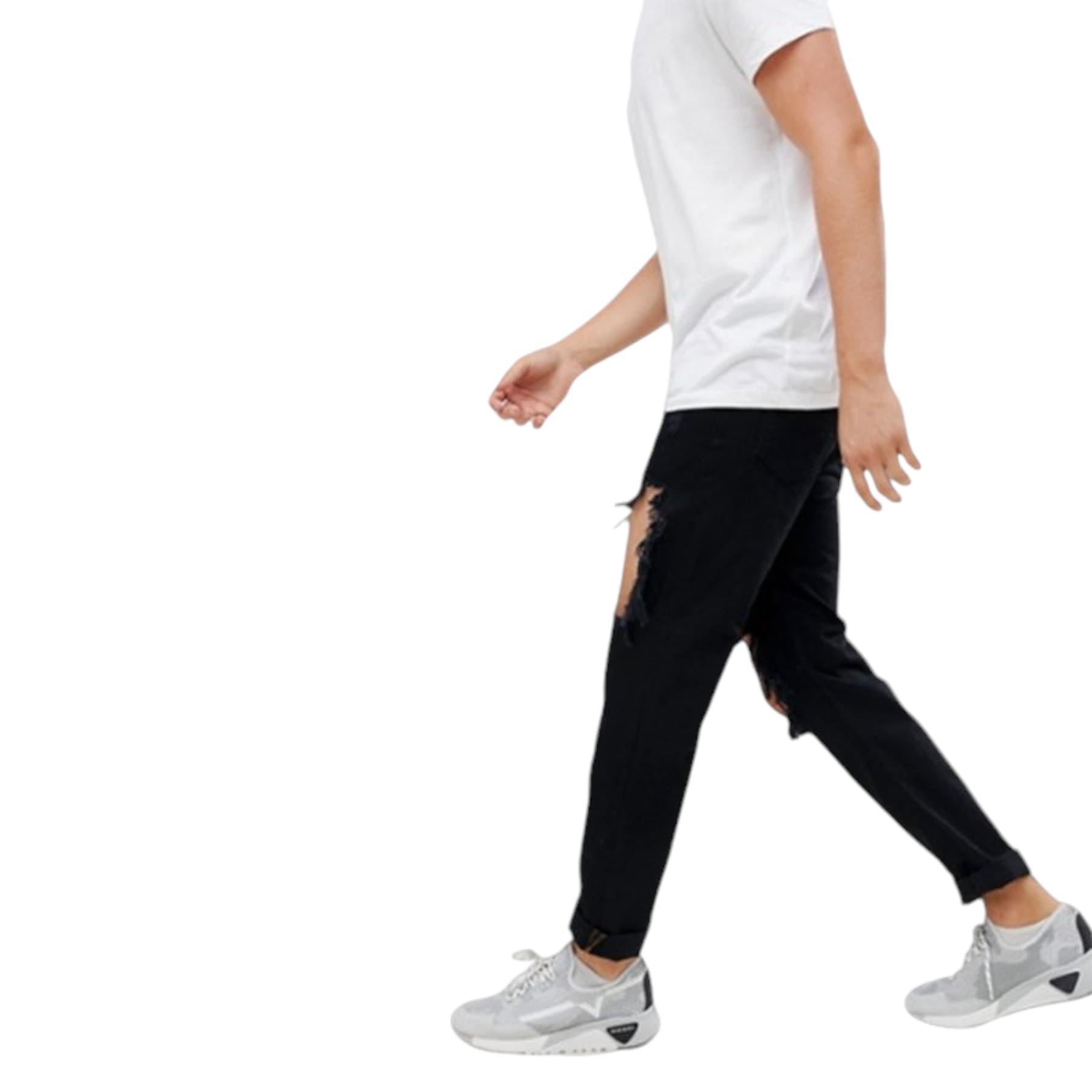 Diesel MHARKY 084WR men's ripped slim-fit denim jeans front view