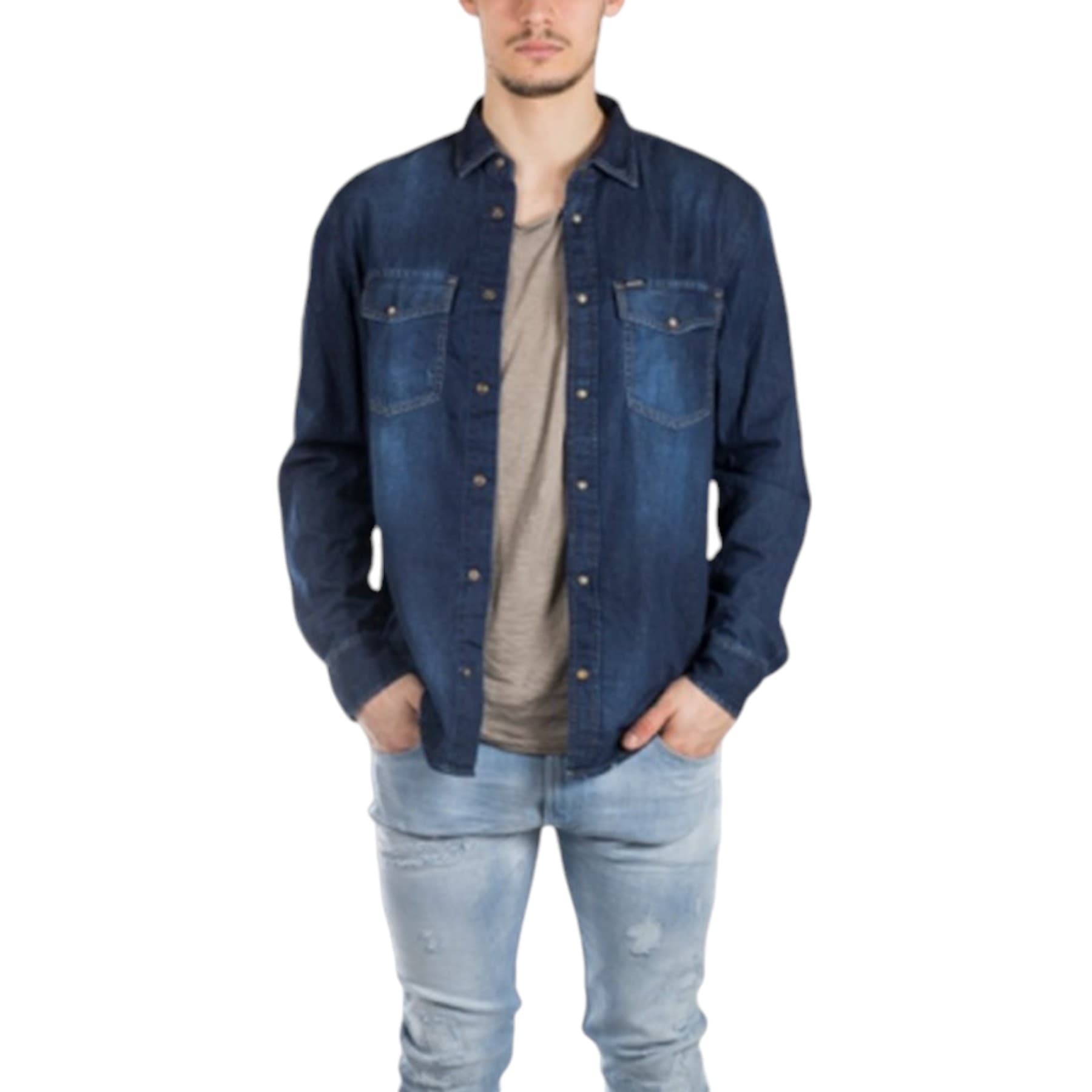 Diesel D Rooke Camicia mens denim shirt front view