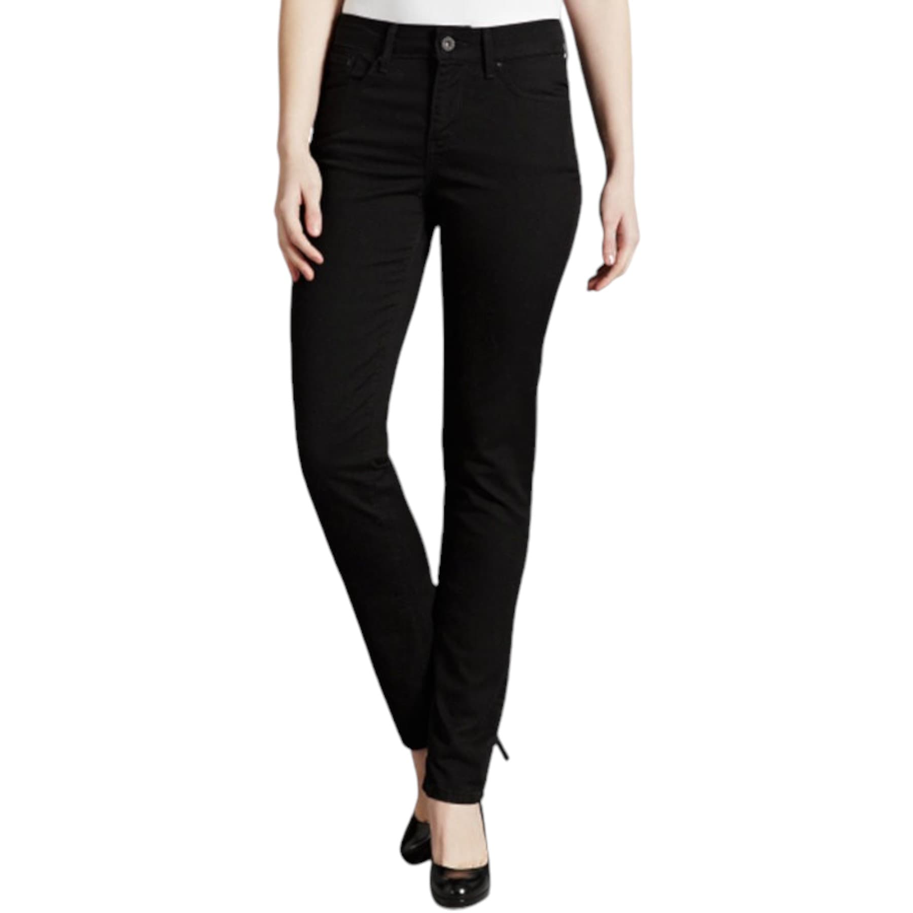 Levi's women's skinny jeans front view, 99% cotton with modern rise