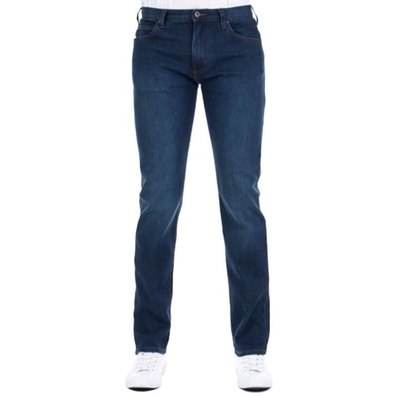 Emporio Armani men's denim jeans front view with five-pocket design