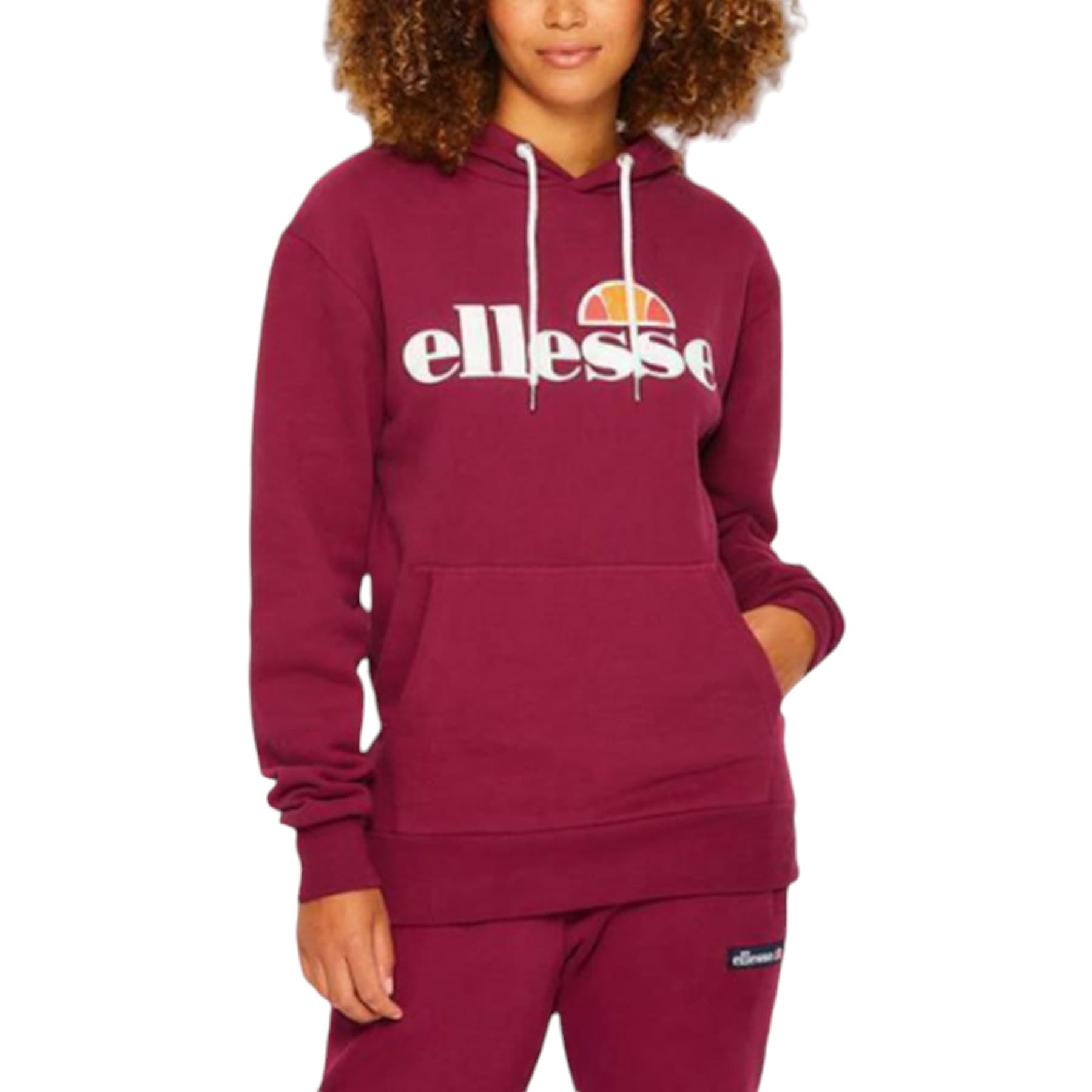 Ellesse Torices OH women's hoodie front view with oversized logo