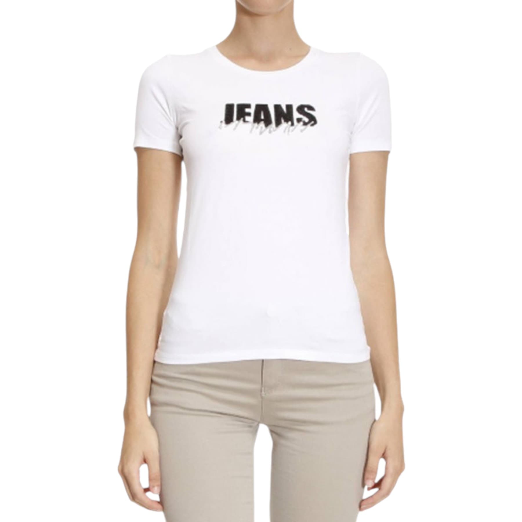 Armani Jeans women's crew neck T-shirt front view