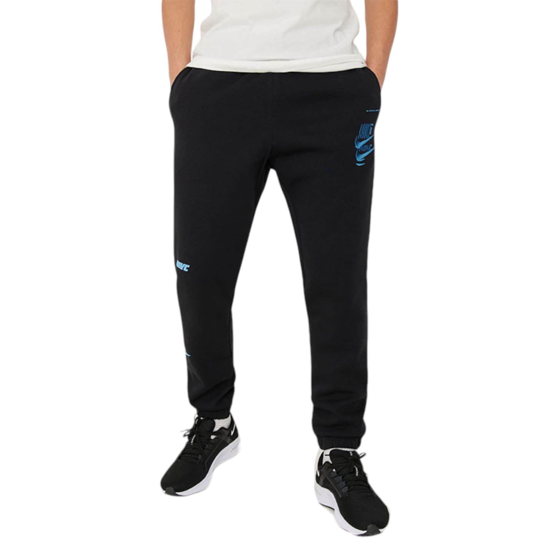 Nike DM6872 men's black fleece joggers front view