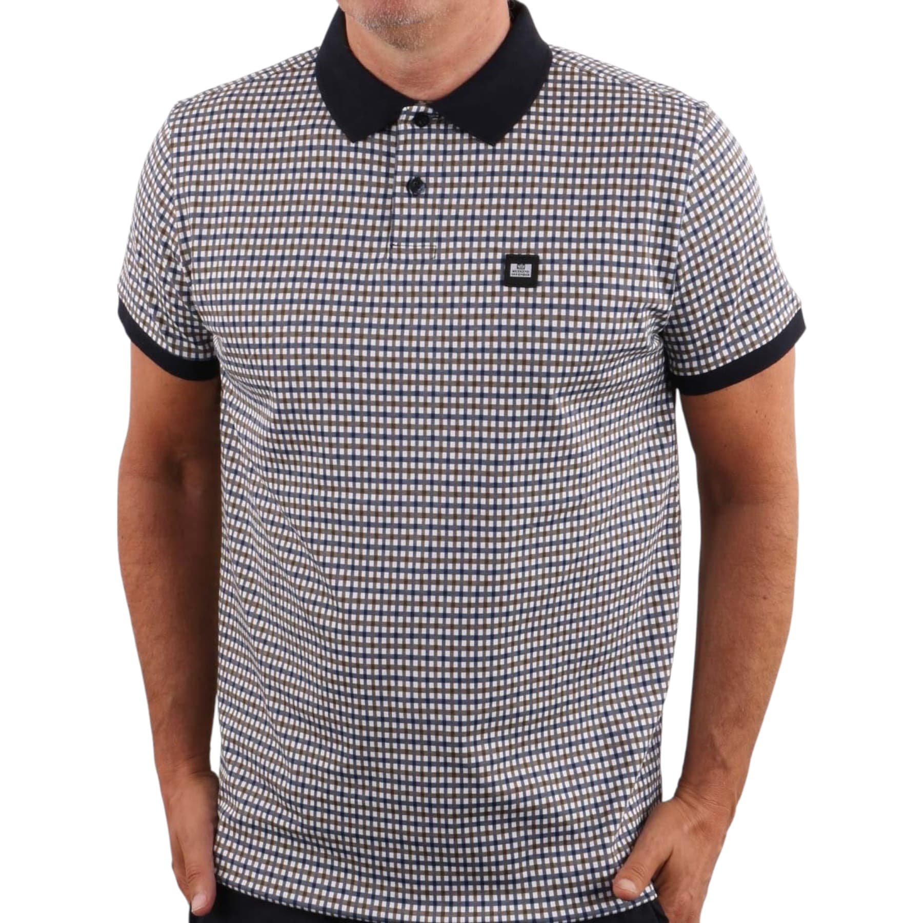 Weekend Offender Felder Check Mens Polo Shirt